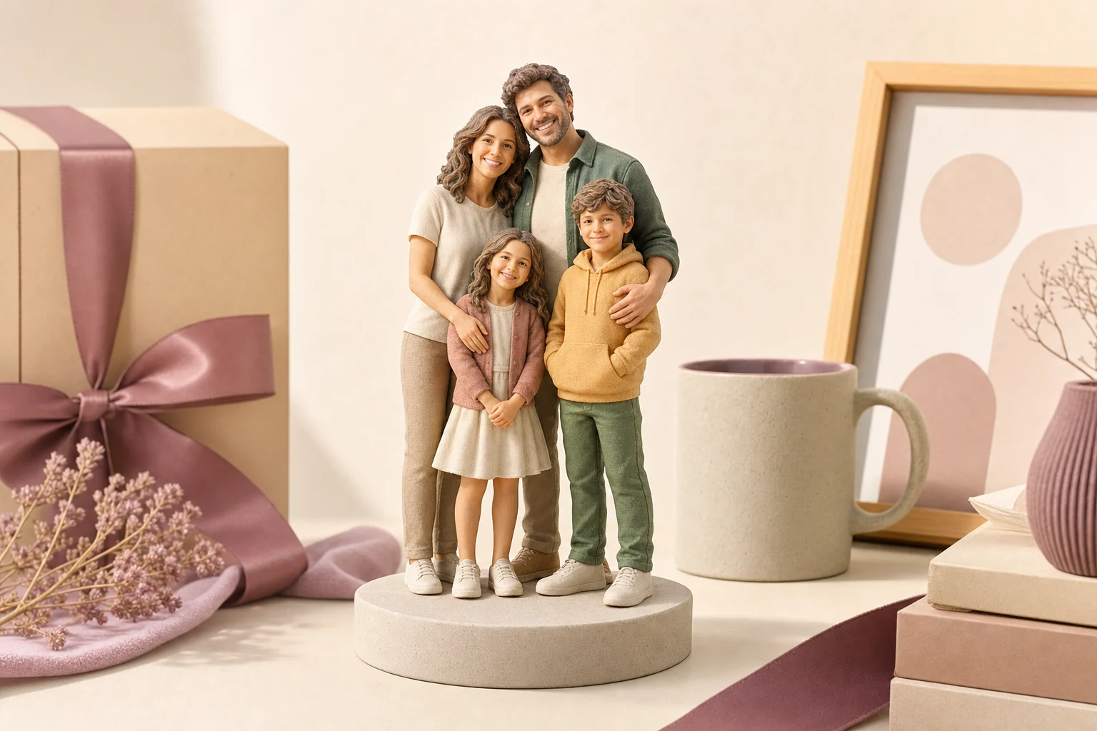 Cadeau photo 3D personnalisé : figurine en résine mate représentant une personne à partir d'une photo