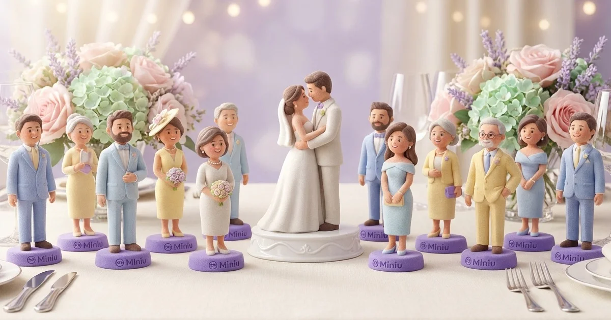 Figurines 3D personnalisées pour mariage