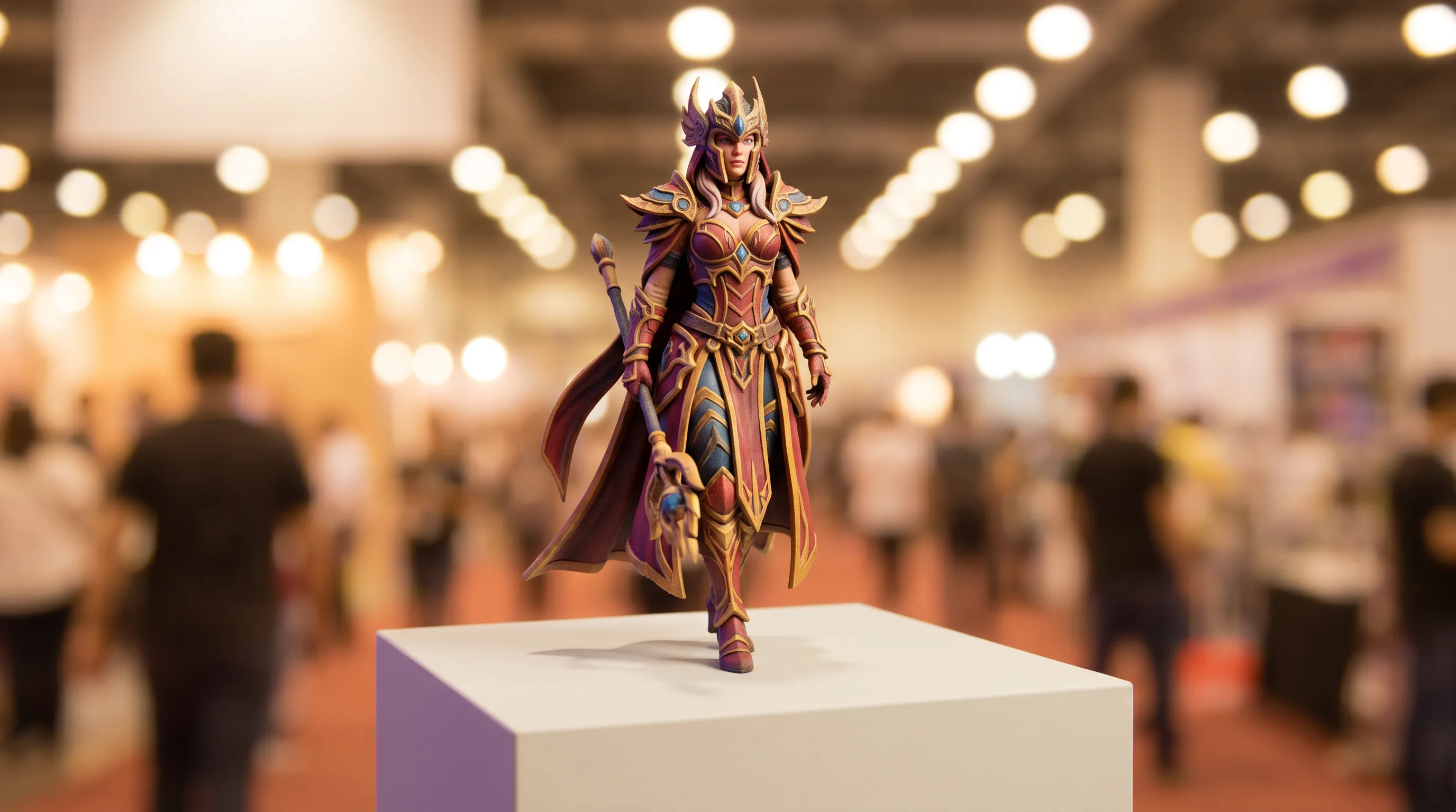 Figurine 3D cosplay personnalisée en résine mate représentant un costume de personnage célèbre