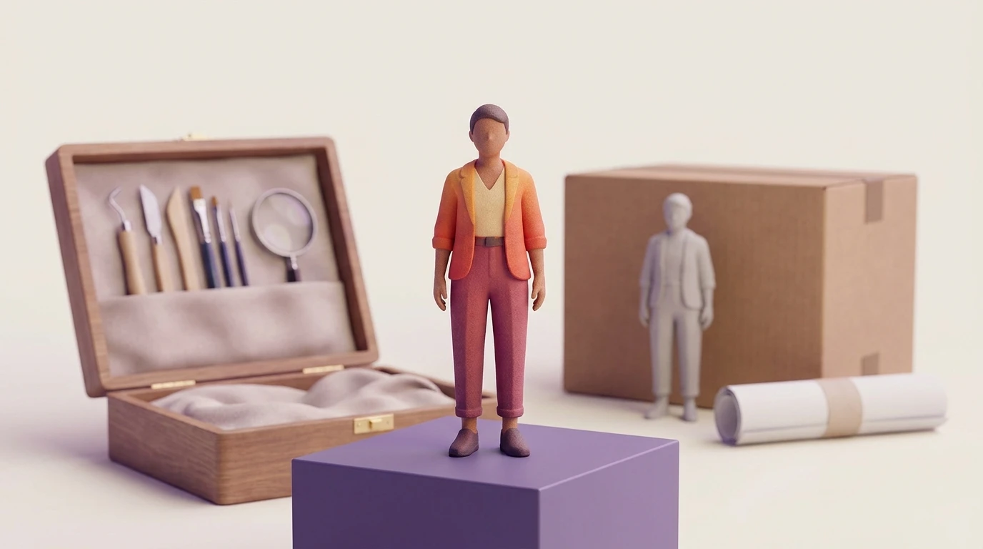 Illustration Miniu pour figurine 3d france ou etranger avec figurine en resine mate et rendu premium