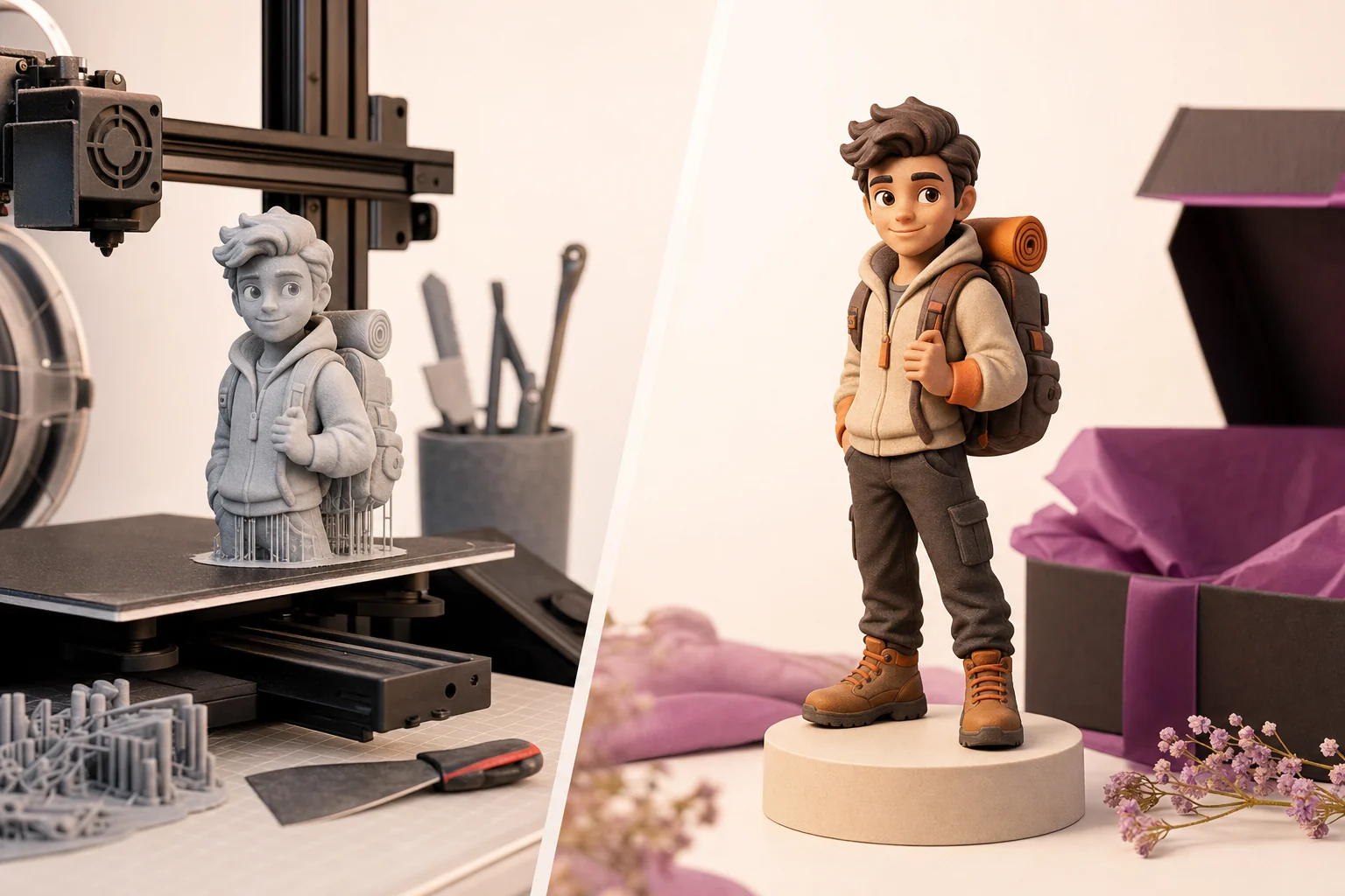Comparatif impression 3D maison versus commande service clé en main pour figurine personnalisée