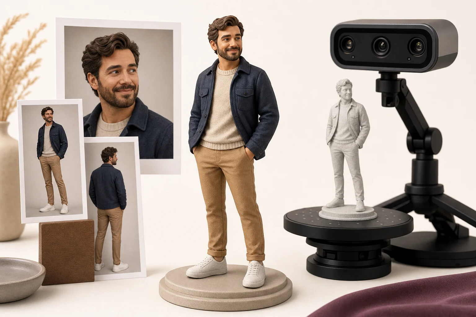 Comparatif photo vs scan 3D pour créer une figurine personnalisée en résine mate