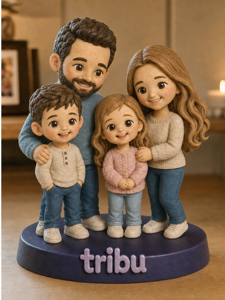 Figurine de famille personnalisée à partir de votre photo — multi-personnages 3D | MiniU