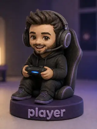 Figurine 3D personnalisee avatar gaming ou streamer