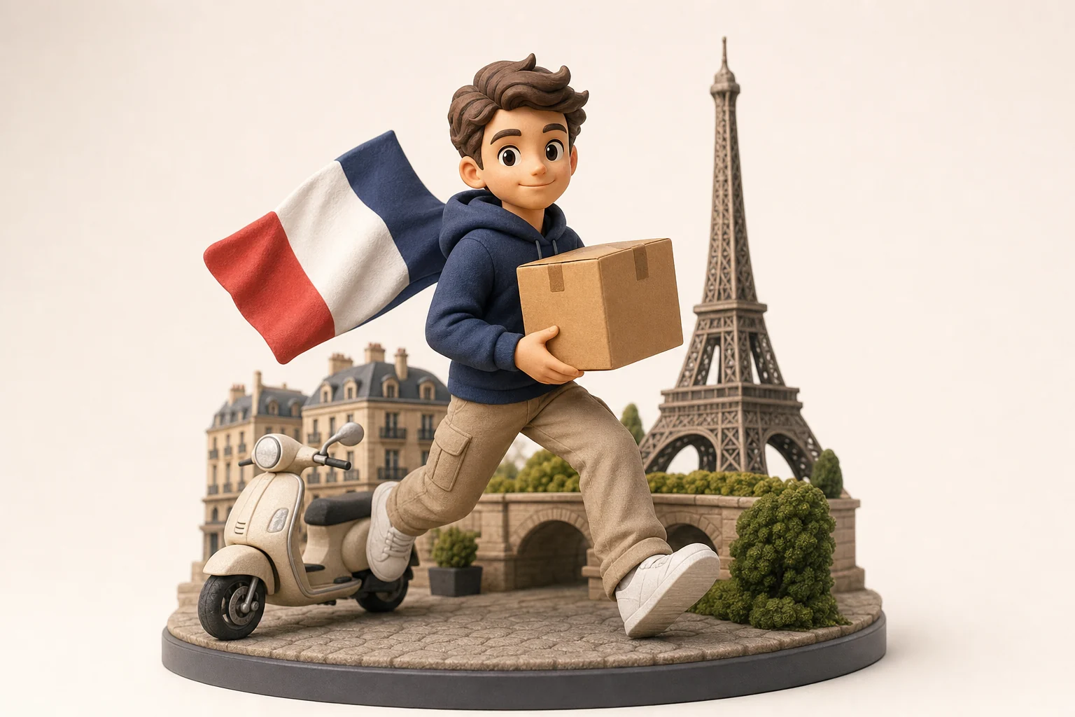 Comparatif figurine livraison rapide France versus fabrication Asie, résine mate grain subtil