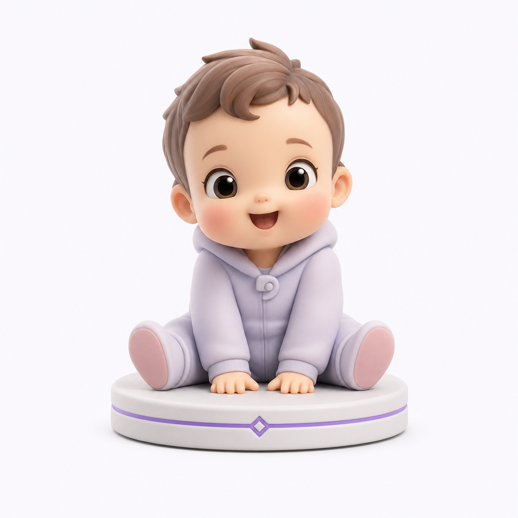 Figurine 3D personnalisée bébé — Naissance 6 cm
