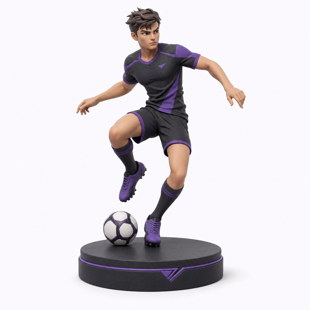 Figurine 3D personnalisée sport — Sportif action 8 cm | MiniU