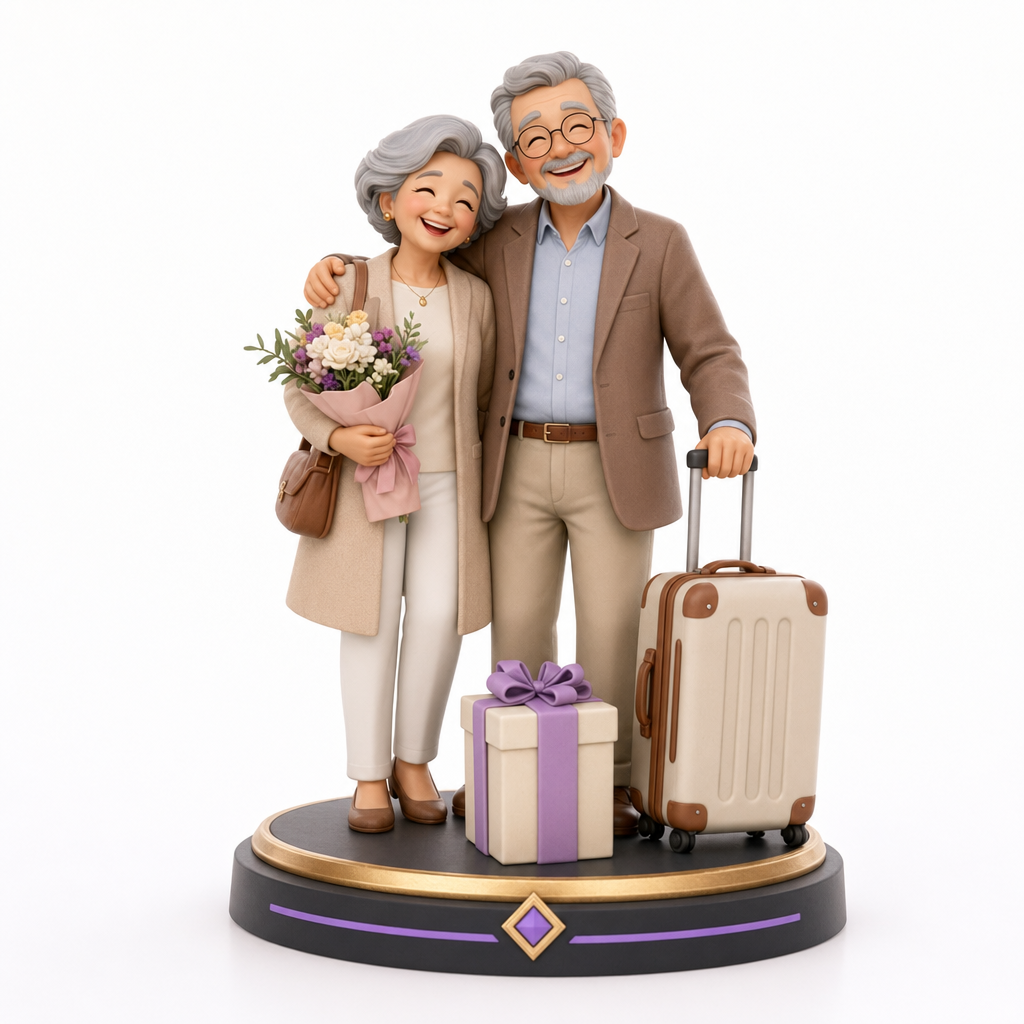Figurine 3D personnalisée retraite — Cadeau pot depart 8 cm