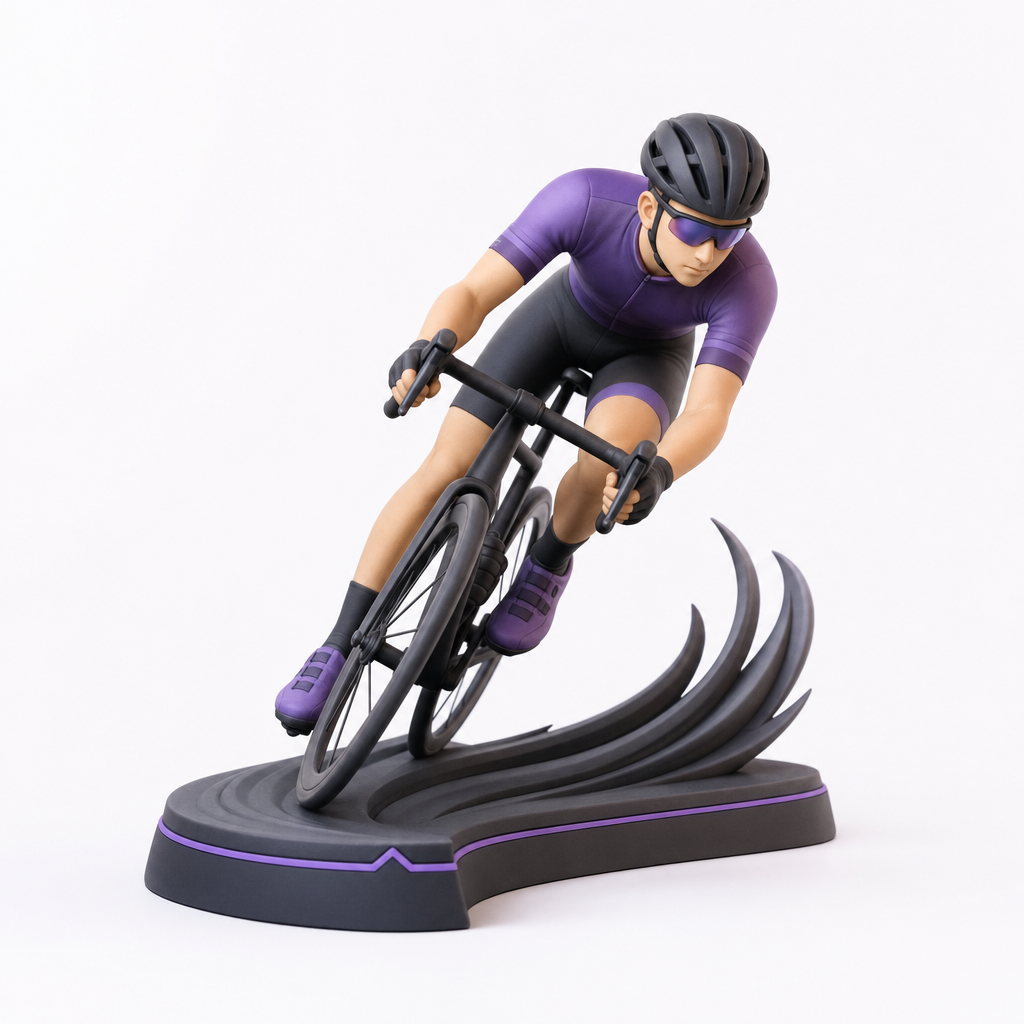 Figurine 3D personnalisée sport — Cycliste velo 9 cm
