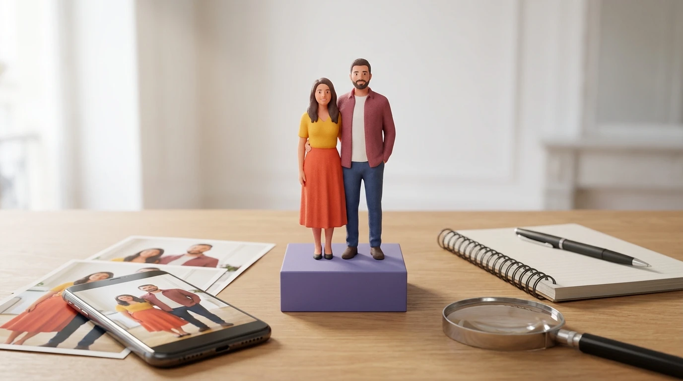 Illustration Miniu pour photo figurine 3d avec figurine en resine mate et rendu premium