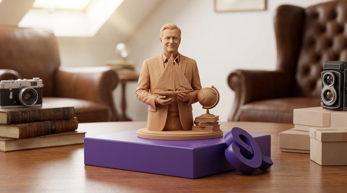 Illustration Miniu pour cadeau homme qui a deja tout avec figurine en resine mate et rendu premium