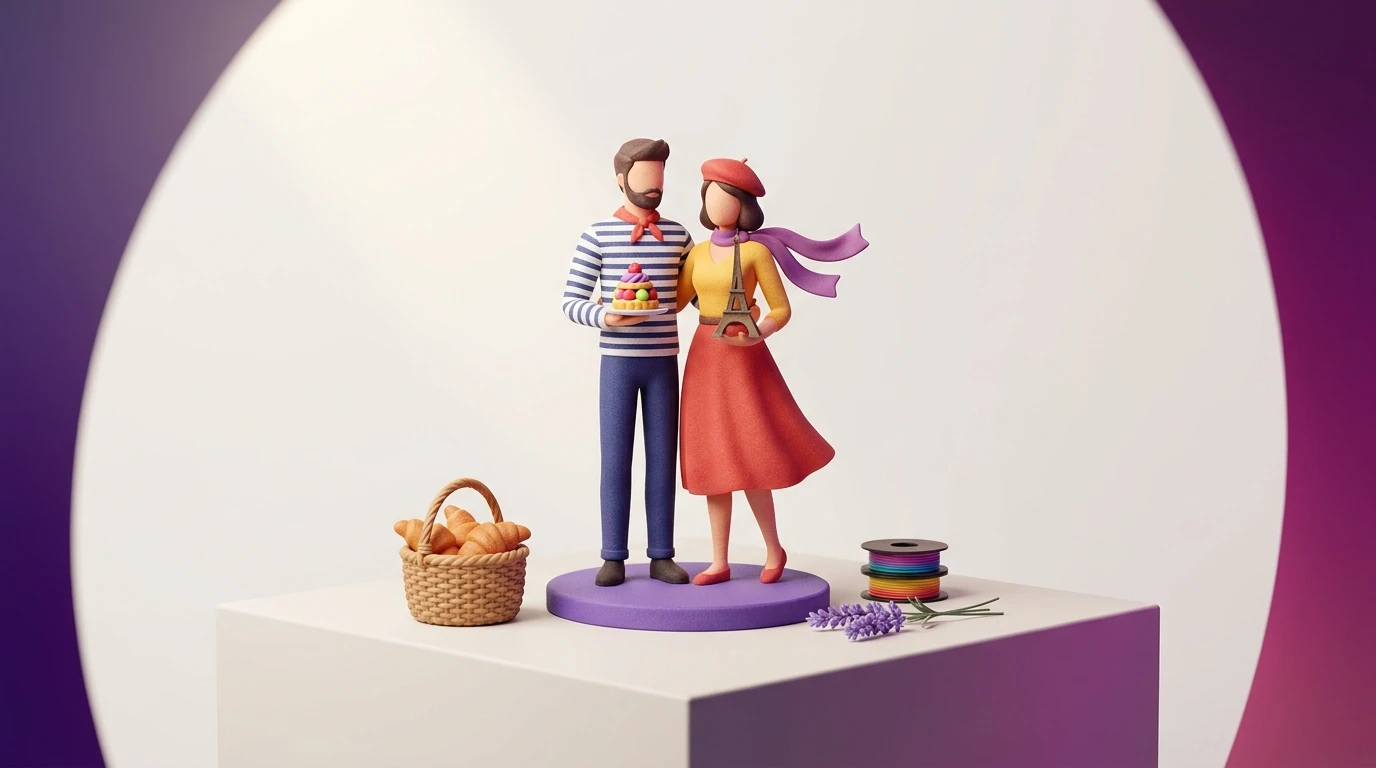 Impression 3D couleur personnalisée en cours de fabrication en France