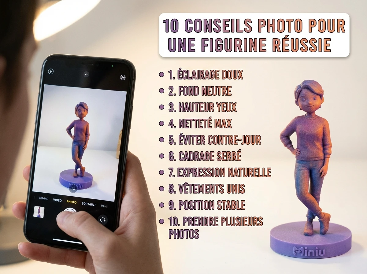 Astuces pour prendre la photo parfaite pour une figurine 3D personnalisée