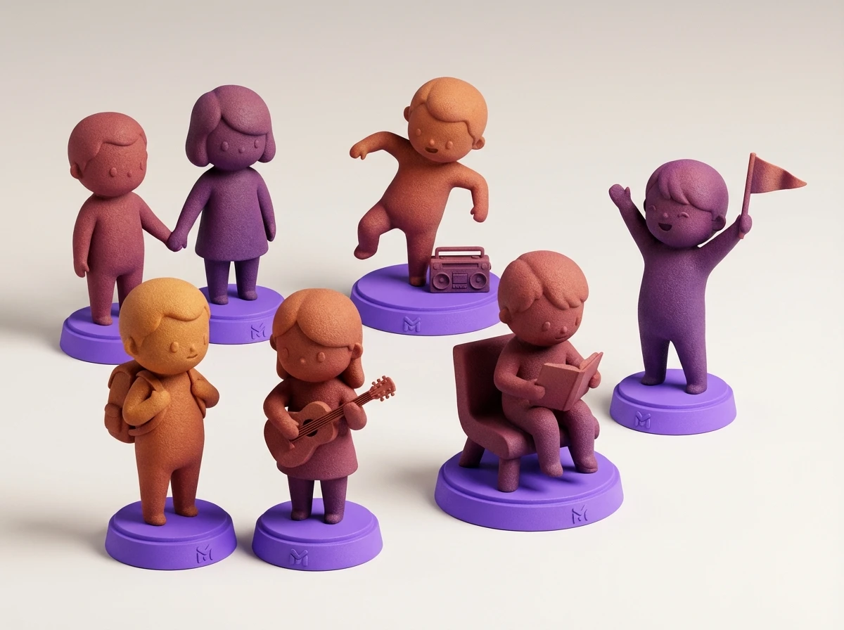 Idées de poses originales et amusantes pour figurines 3D personnalisées