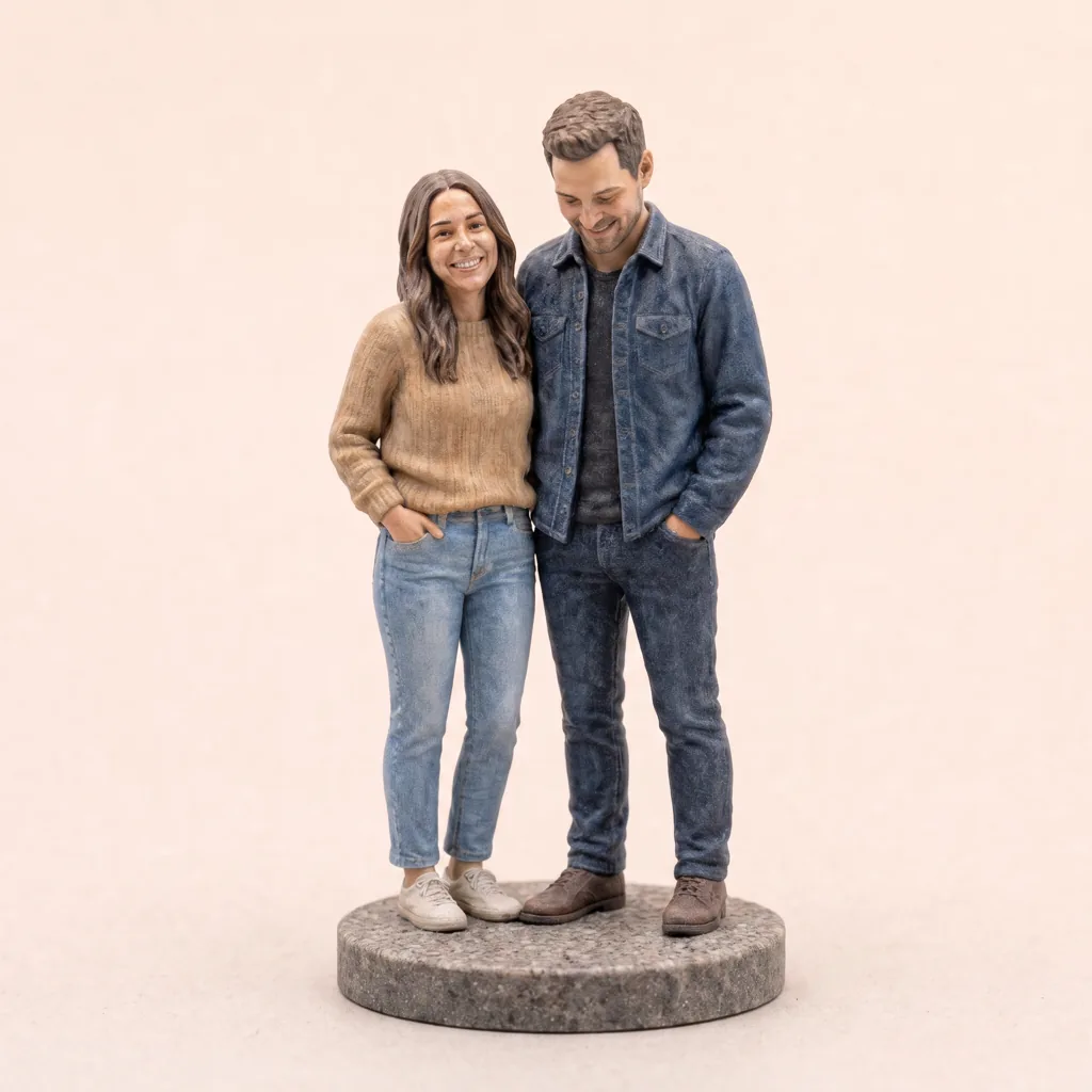 Figurine couple personnalisée — Réaliste 6 cm | Miniu