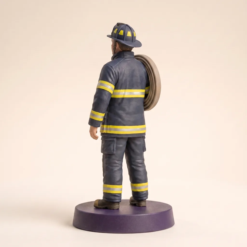 Figurine pompier personnalisée — vue 2