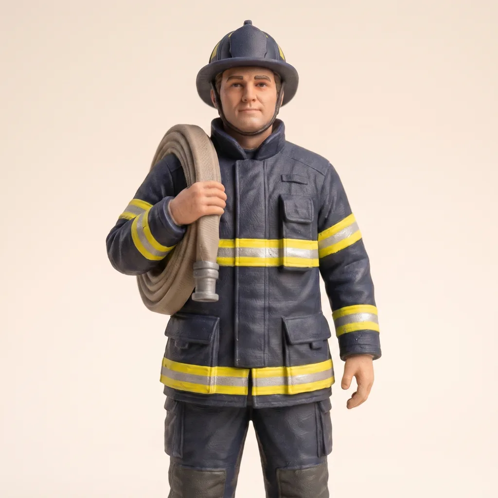Figurine pompier personnalisée — vue 3