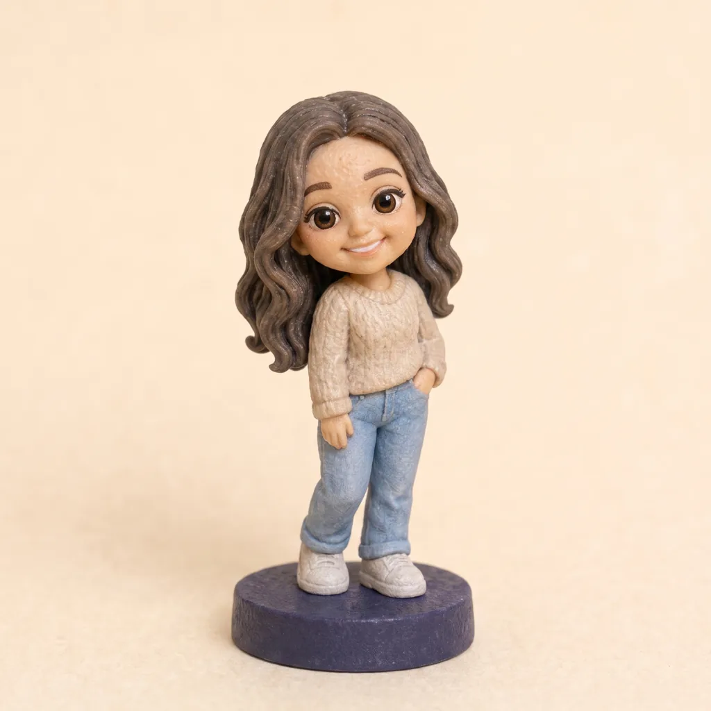 Figurine 1 personne personnalisée — Chibi 4 cm | Miniu