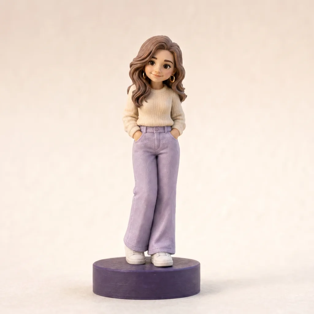 Figurine 1 personne personnalisée — Pastel 15 cm | Miniu