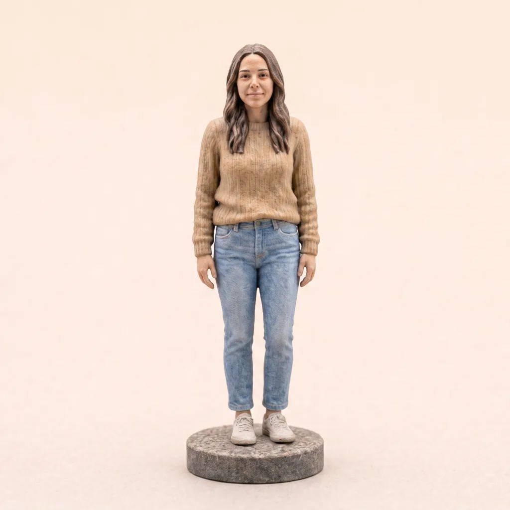 Figurine 1 personne personnalisée — Réaliste 15 cm | Miniu