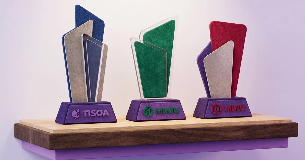 Comparatif trophée plexiglass vs figurine 3D
