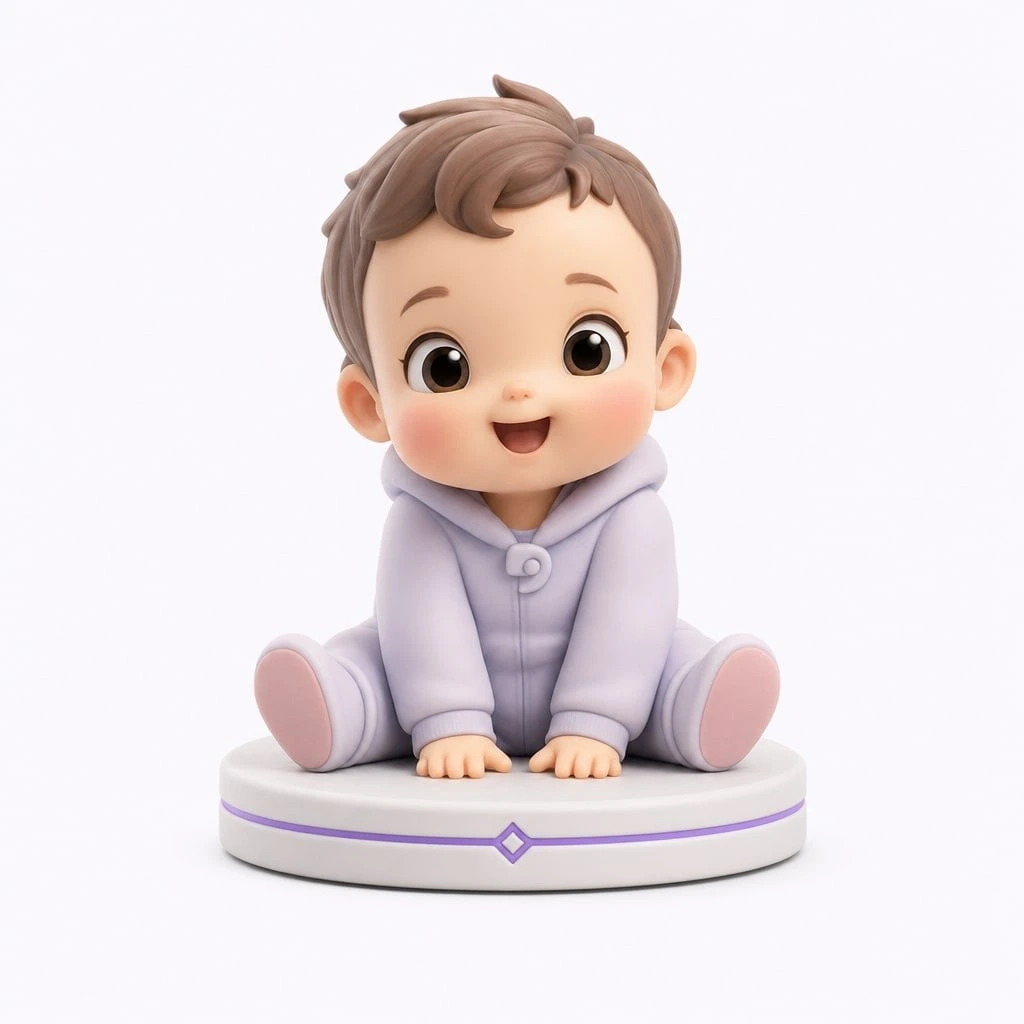 Figurine bebe personnalisée naissance 6 cm — MiniU