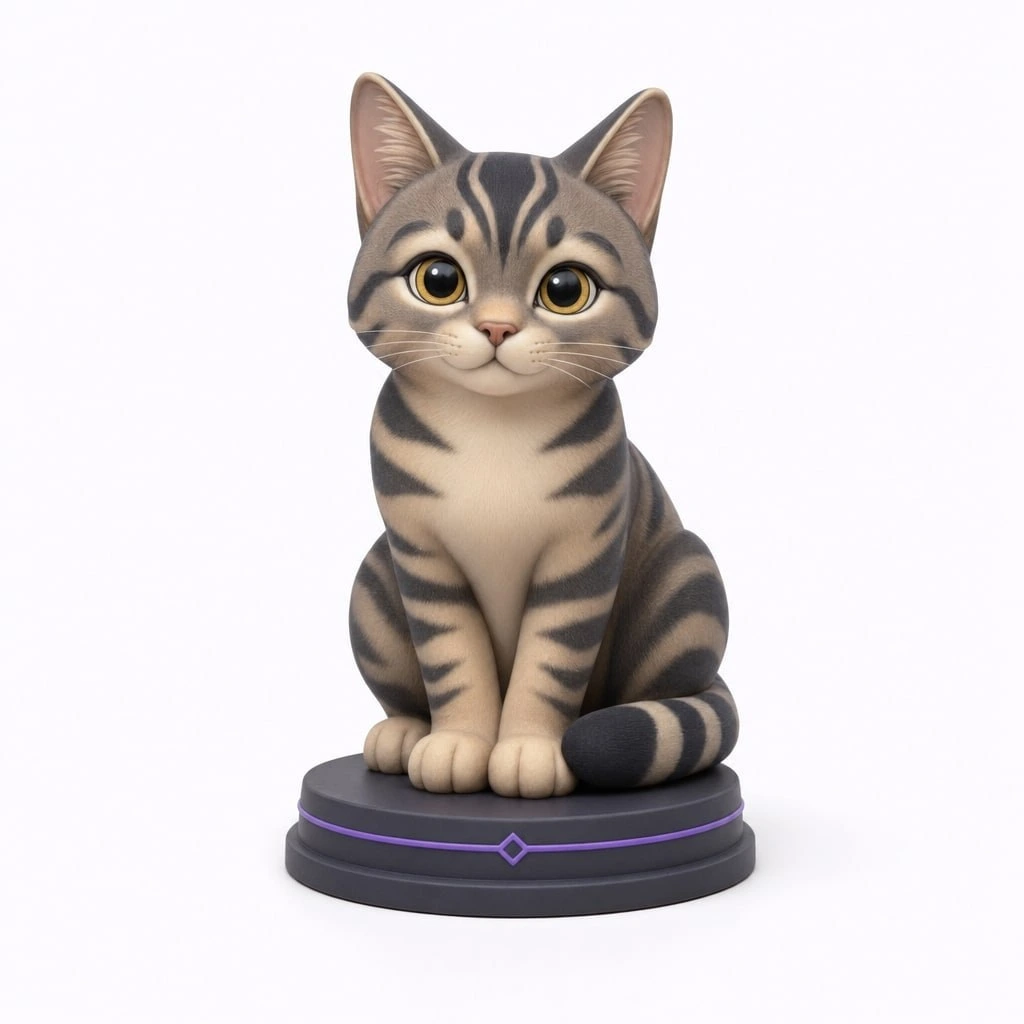 Figurine chat personnalisée assis 8 cm — MiniU