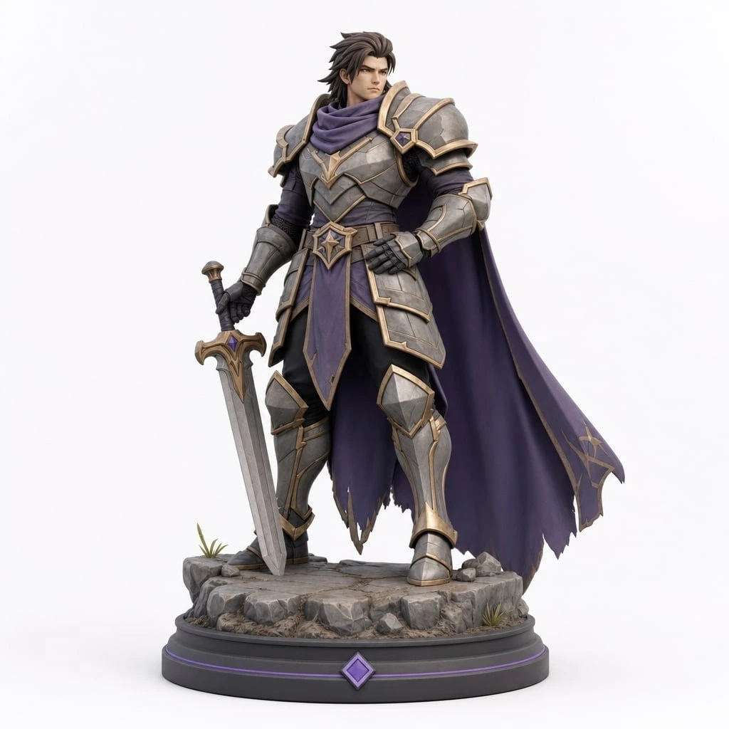 Figurine chevalier fantasy personnalisée 10 cm — MiniU