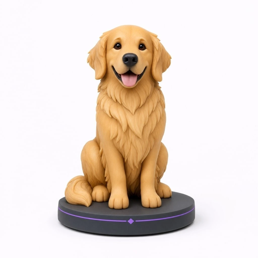 Figurine chien golden retriever personnalisée 6 cm — MiniU