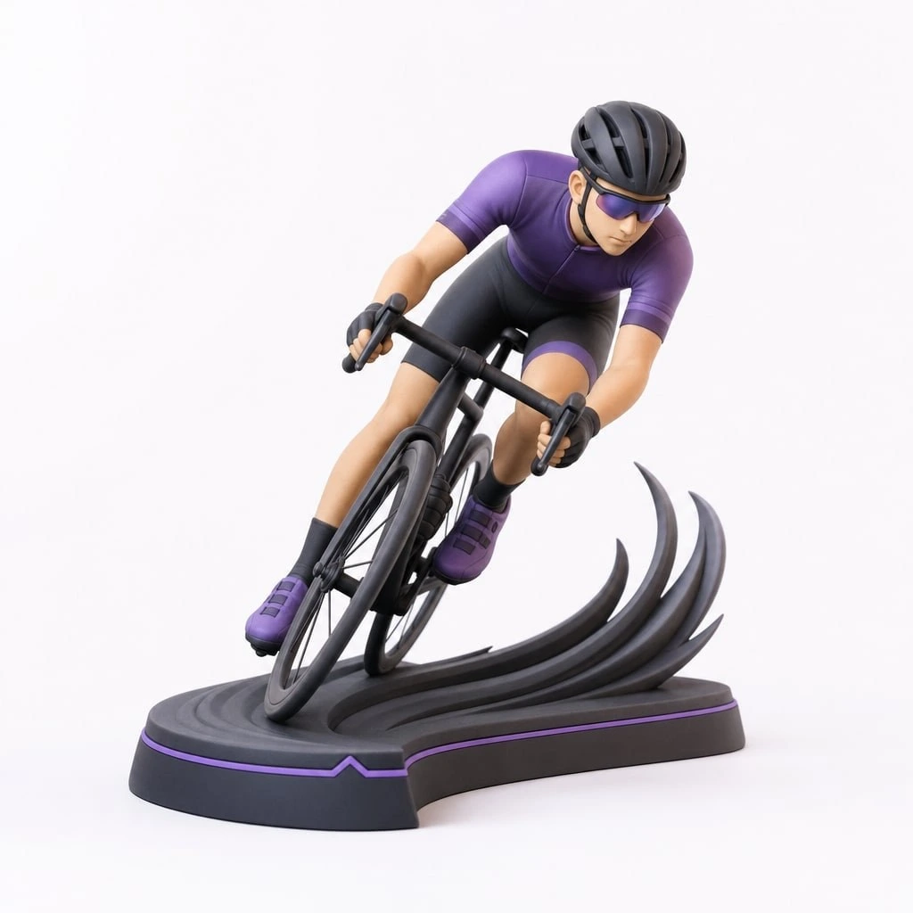 Figurine cycliste velo personnalisée 9 cm — MiniU