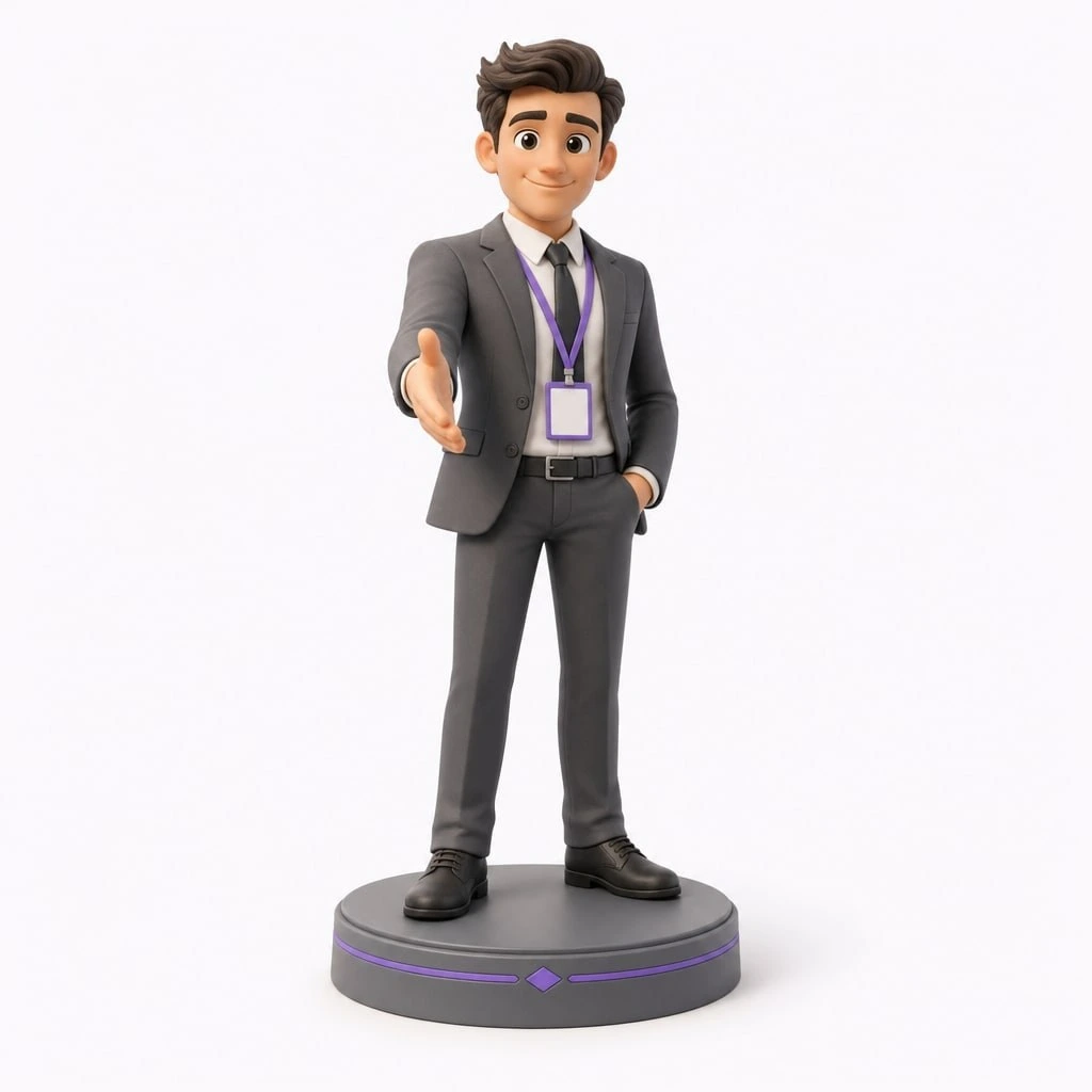 Figurine entreprise collaborateur personnalisée 8 cm — MiniU