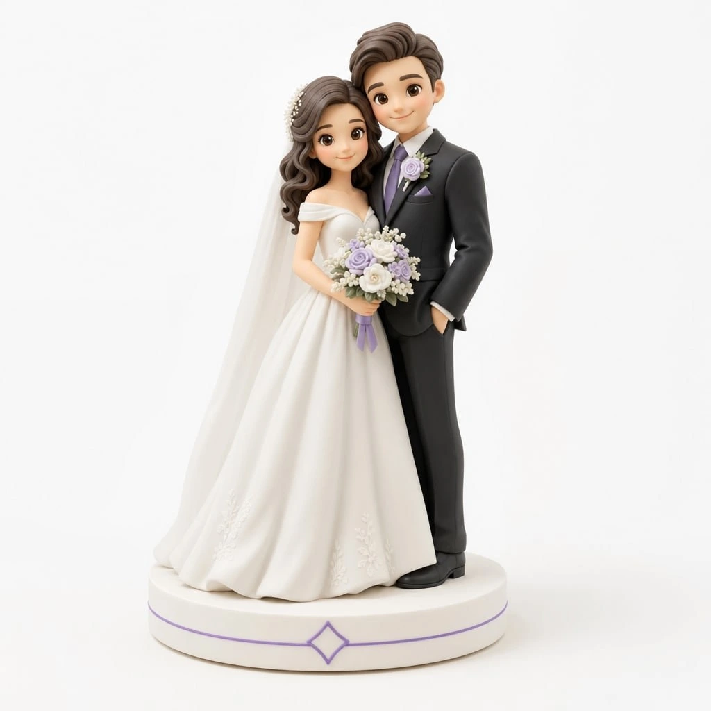 Figurine mariage personnalisée cake topper 10 cm — MiniU