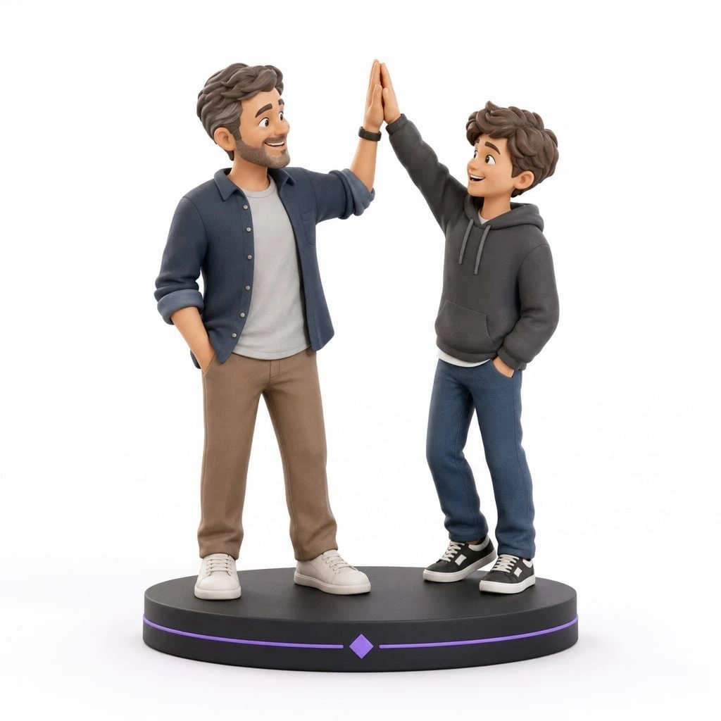 Figurine parent ado personnalisée 8 cm — MiniU