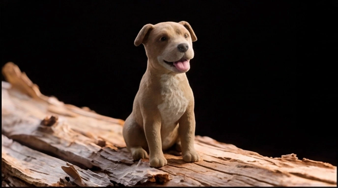 Figurine 3D personnalisee animal de compagnie 1 sujet 6 cm - Figurine chien assis réaliste - MiniU