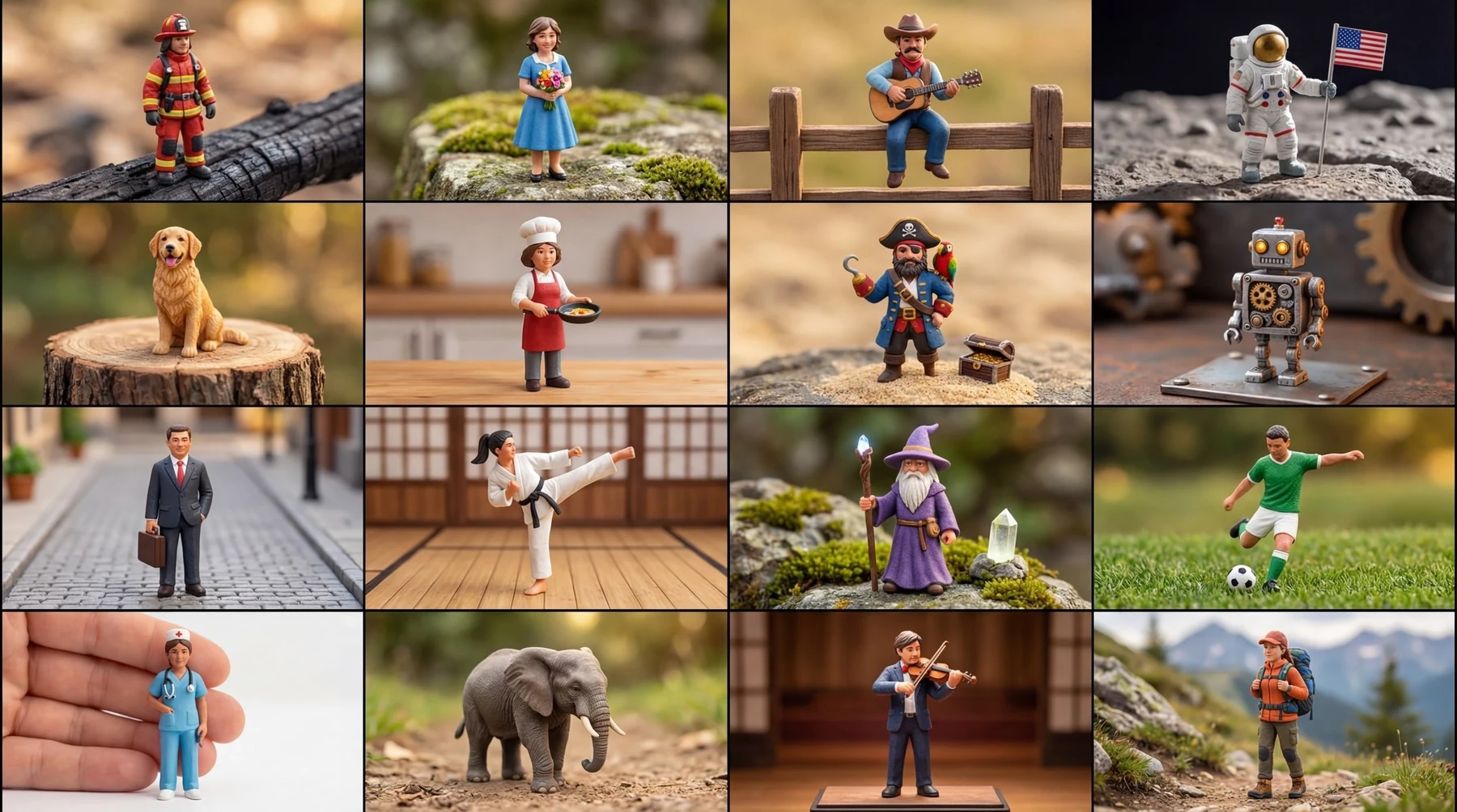Figurine 3D personnalisee sur mesure 1 sujet 6 cm - Figurine pompier - MiniU
