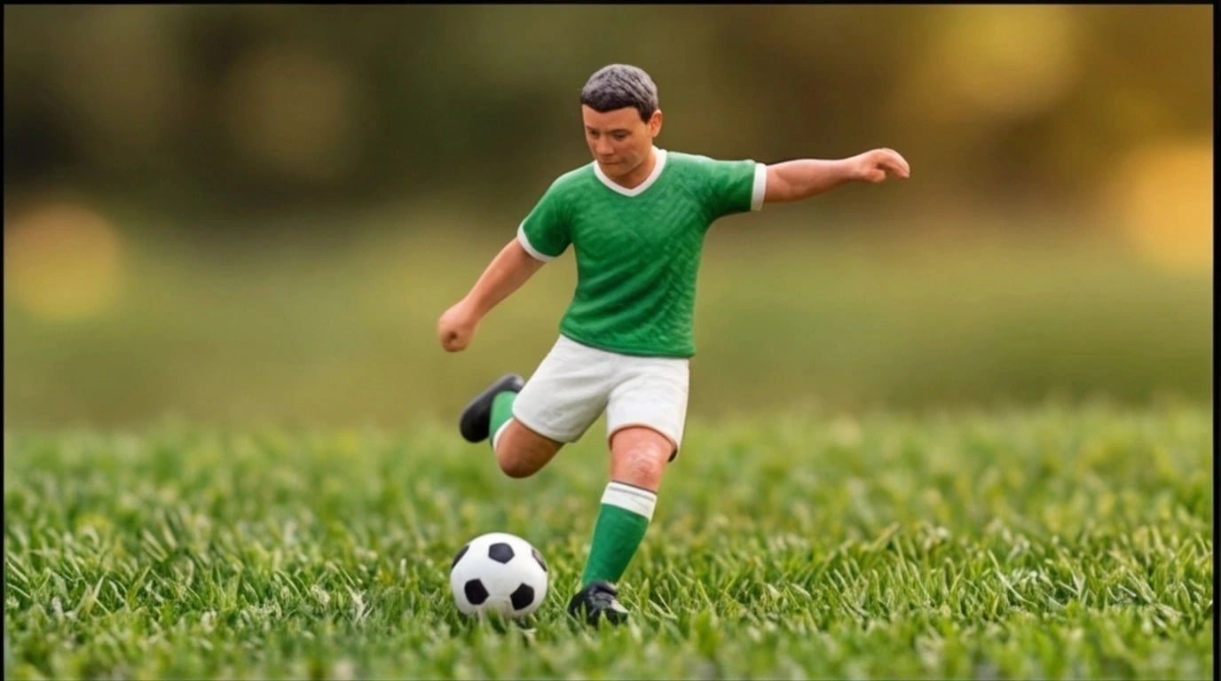 Figurine 3D personnalisee sport 1 sujet 6 cm - Figurine joueur de football vert - MiniU