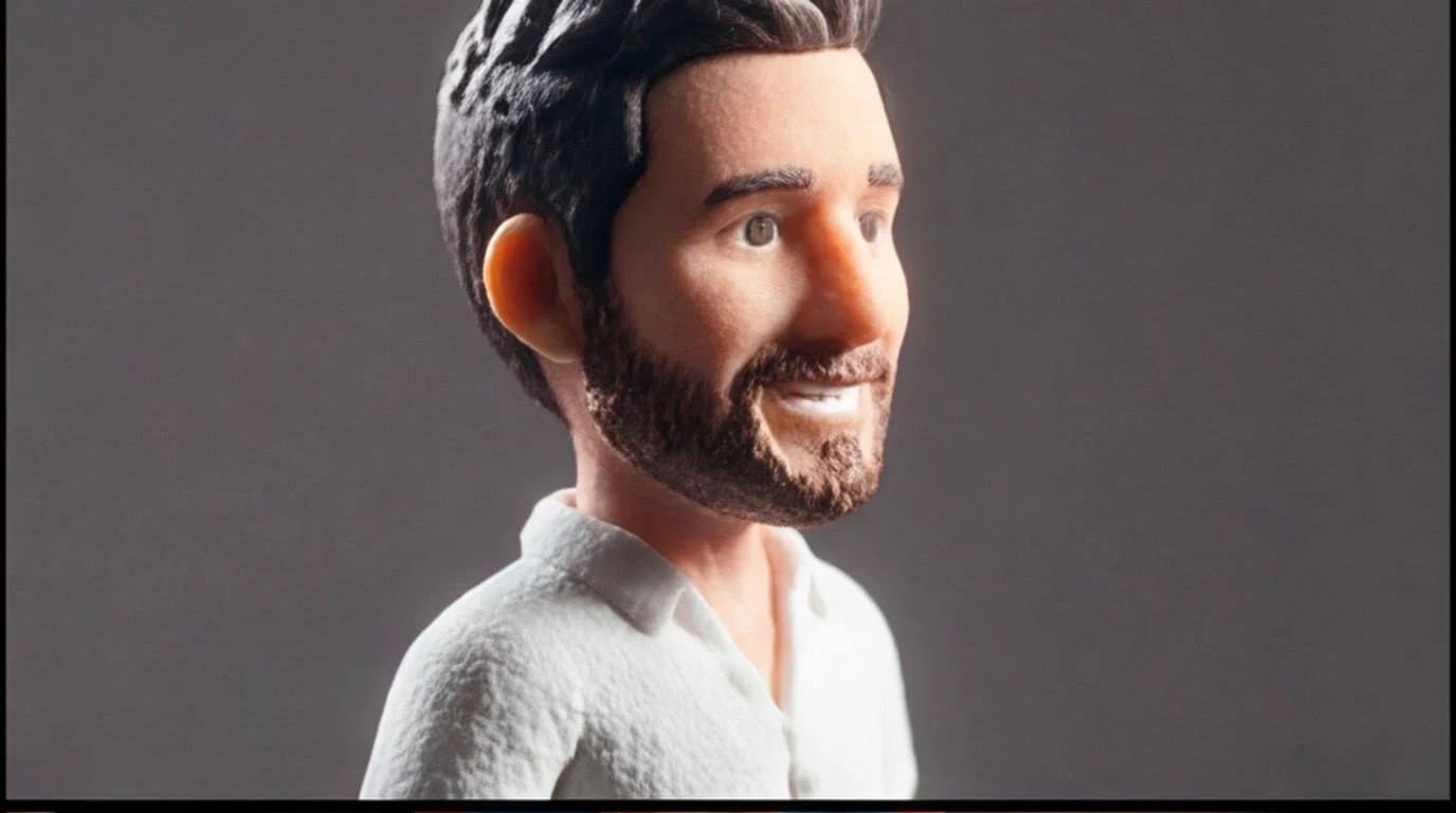 Figurine 3D personnalisee sur mesure 1 sujet 6 cm - Figurine homme souriant - MiniU