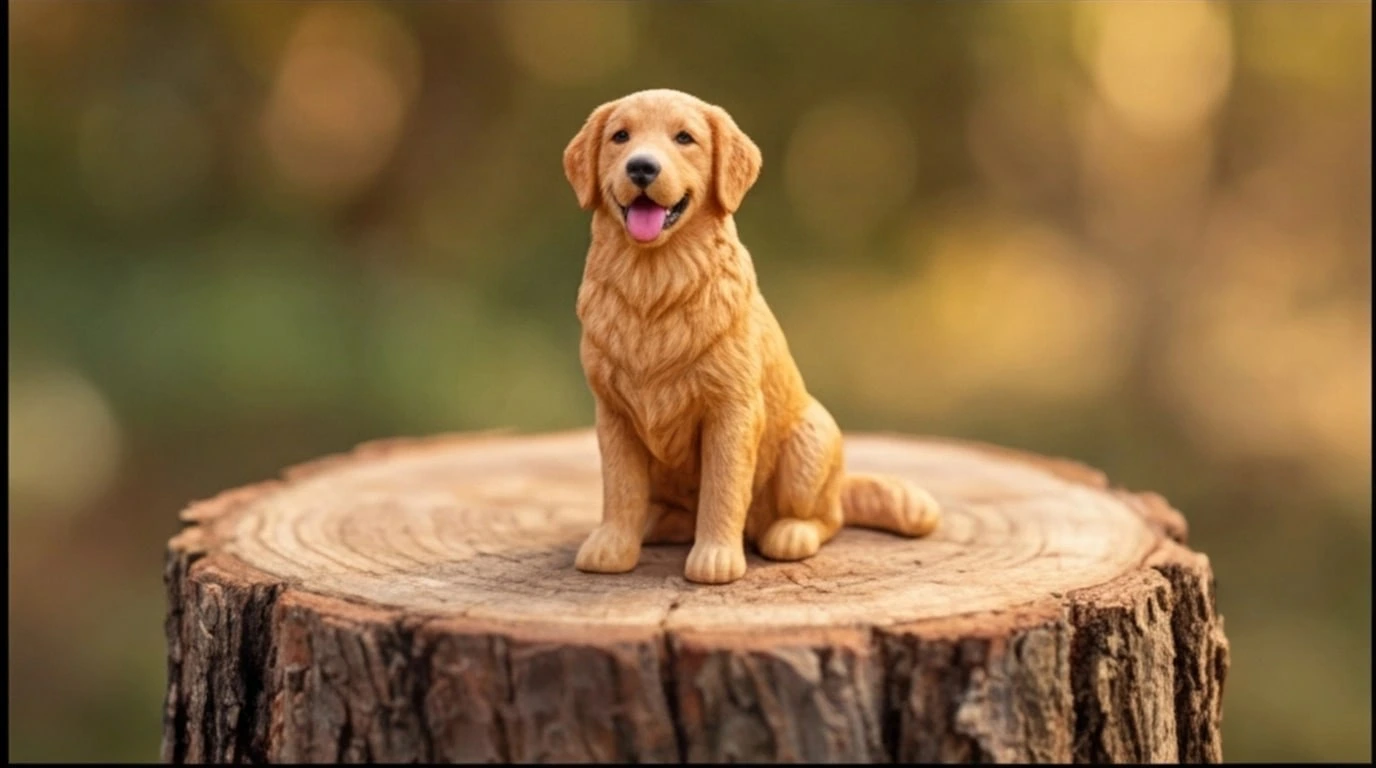 Figurine 3D personnalisee animal de compagnie 1 sujet 6 cm - Figurine chien golden retriever - MiniU