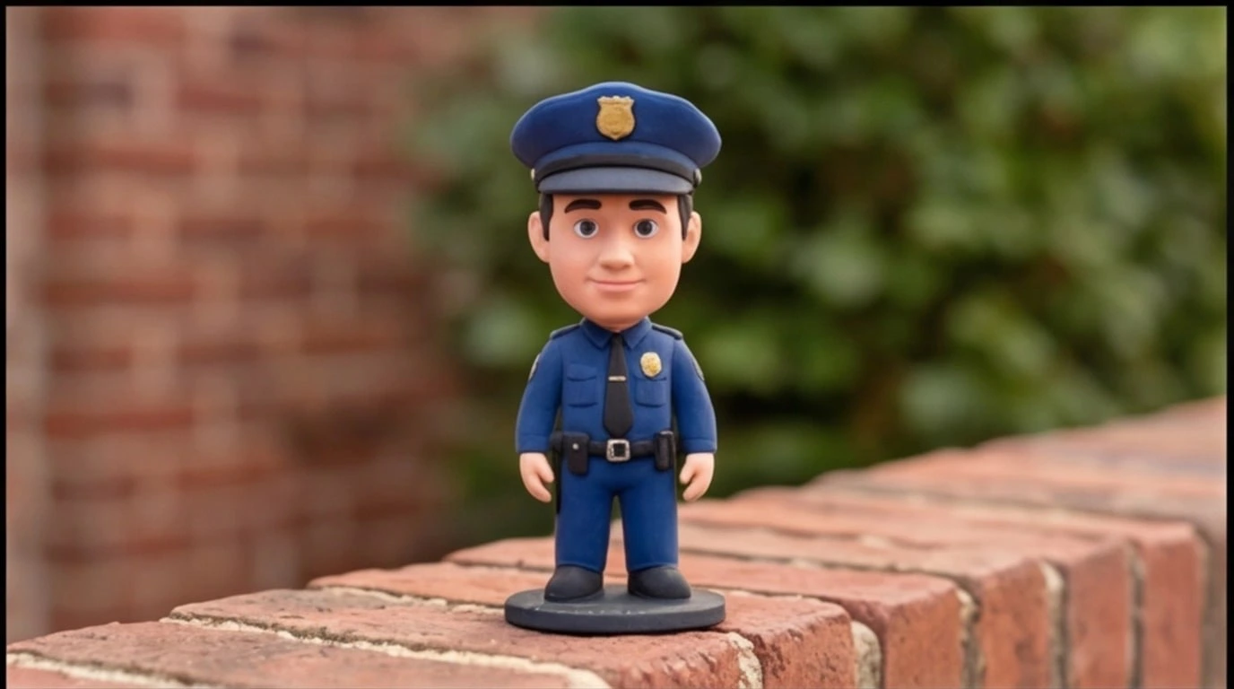 Figurine 3D personnalisee sur mesure 1 sujet 6 cm - Figurine Policier - MiniU