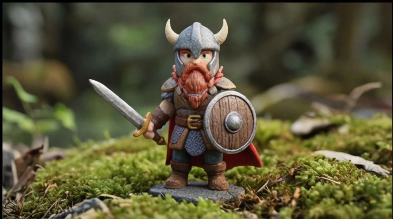 Figurine 3D personnalisee sur mesure 1 sujet 6 cm - Figurine Guerrier Viking - MiniU