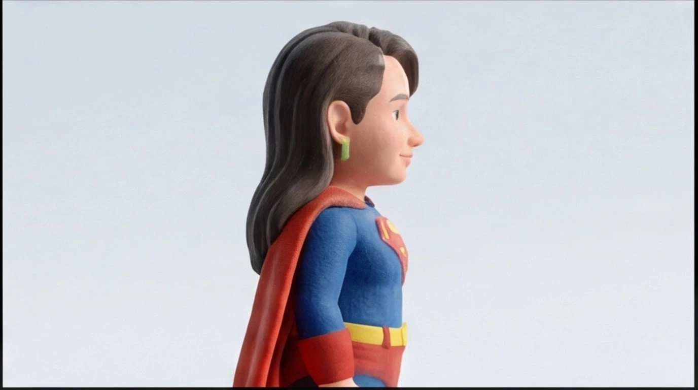 Figurine heroine personnalisable style superheroine