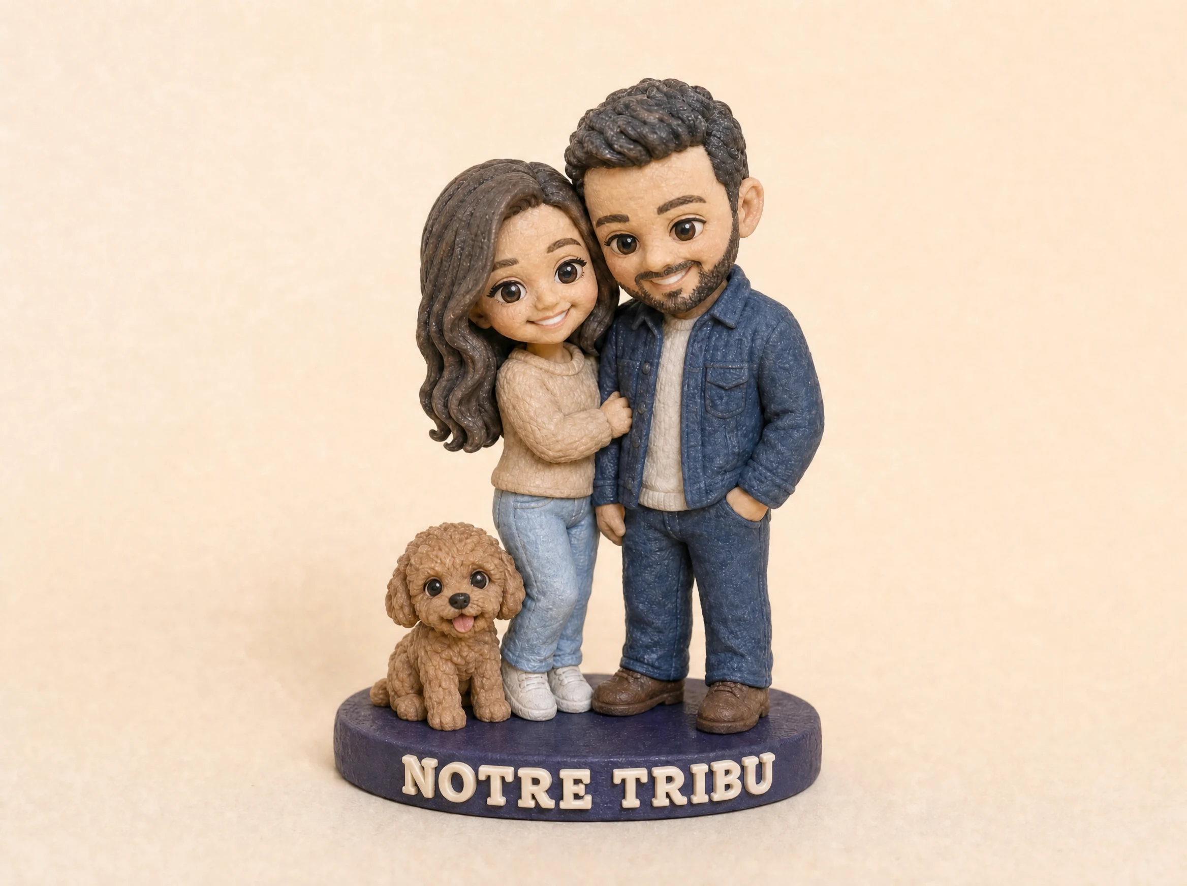 Le trio complice - Figurines Chibi assemblées