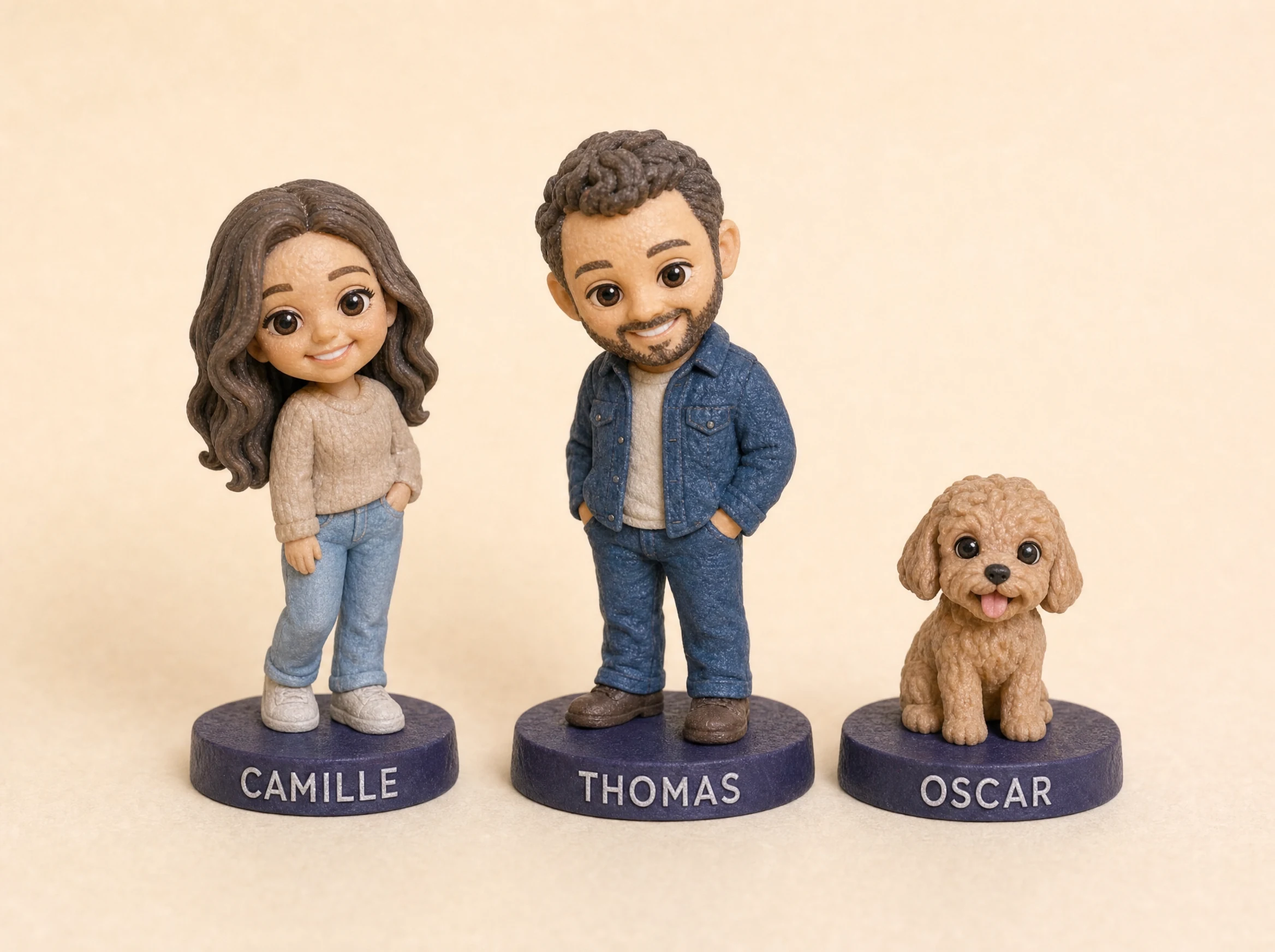 Le trio complice - Figurines Chibi séparées