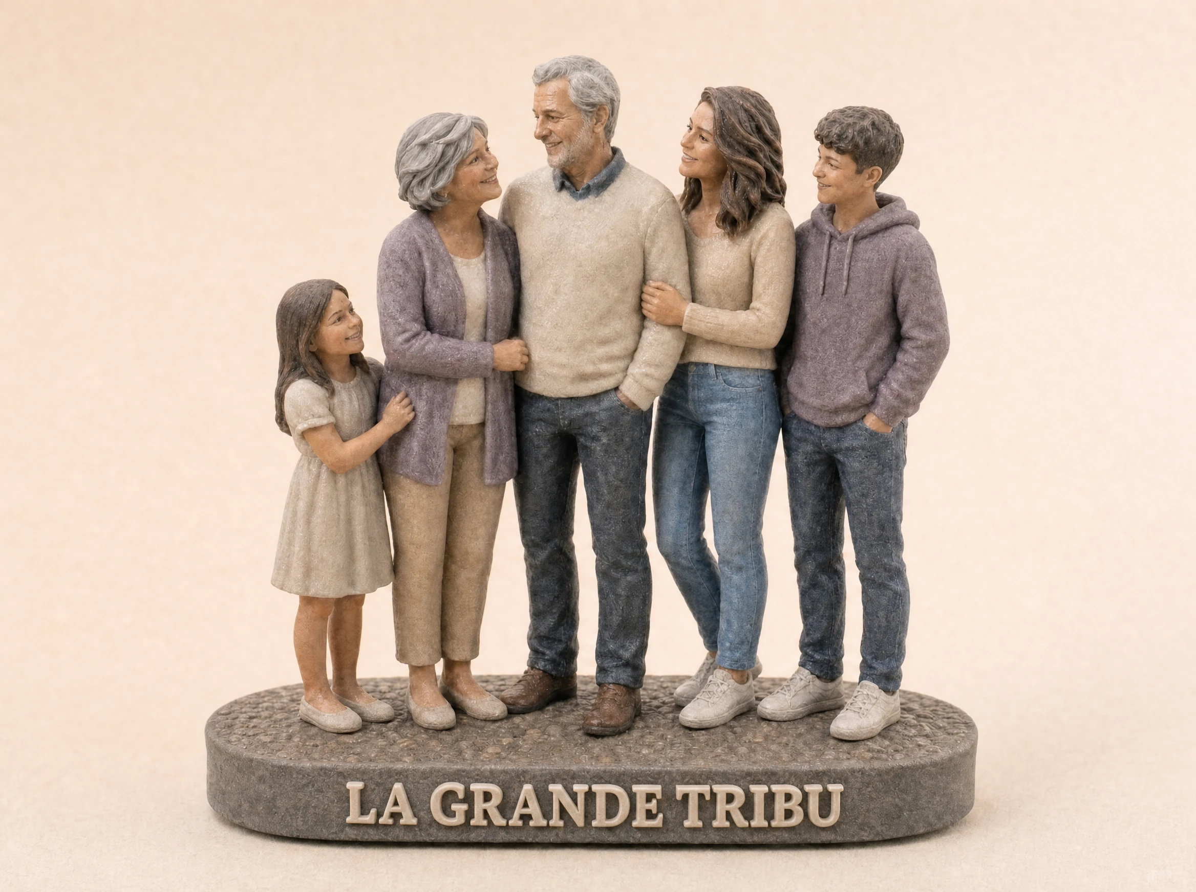 La grande famille - Figurine Famille réaliste assemblée