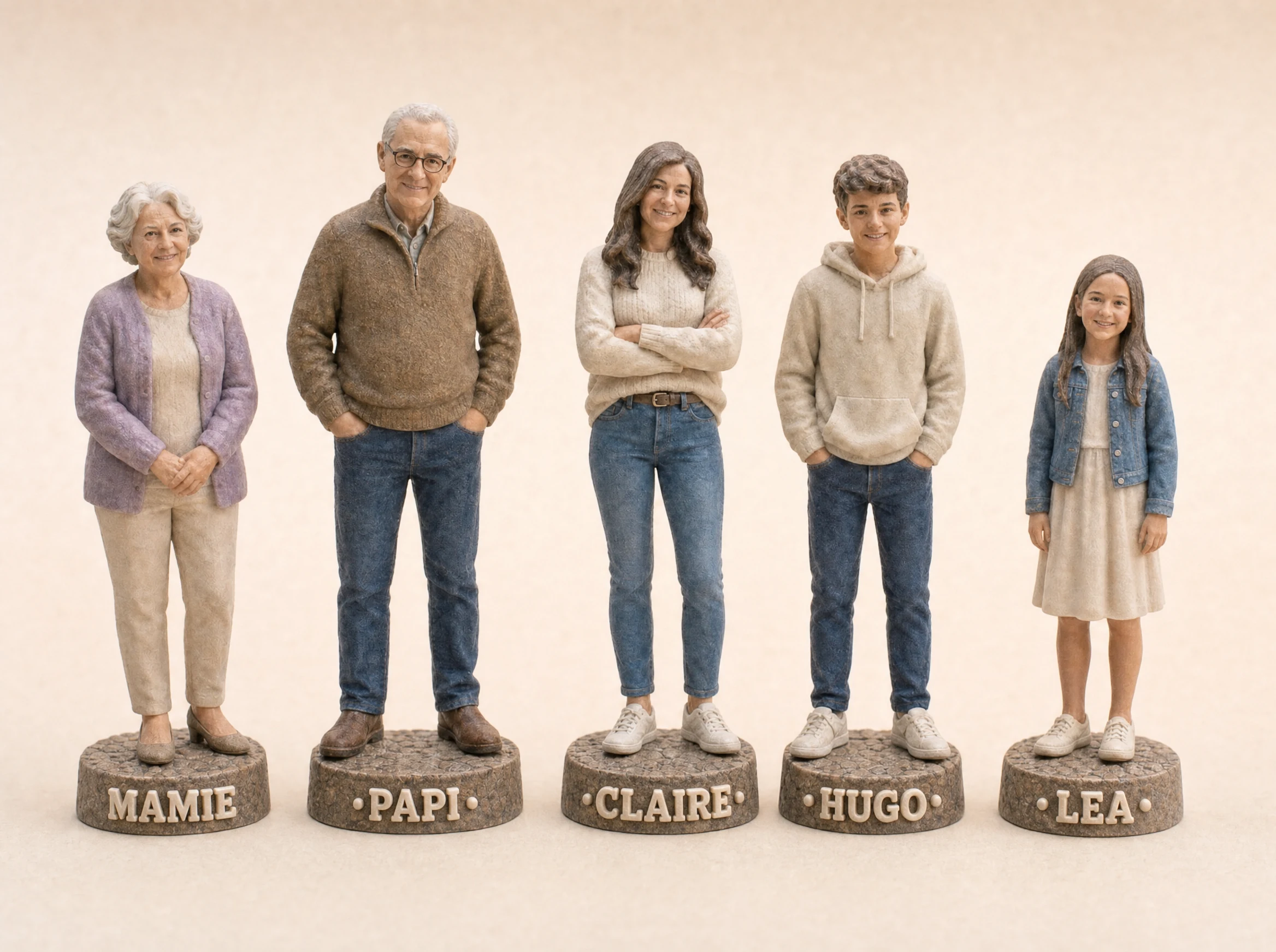 La grande famille - Figurines Famille réalistes séparées