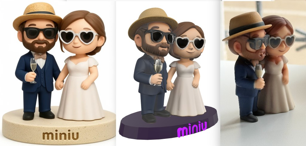 Parcours figurine couple mariage chibi 8 cm