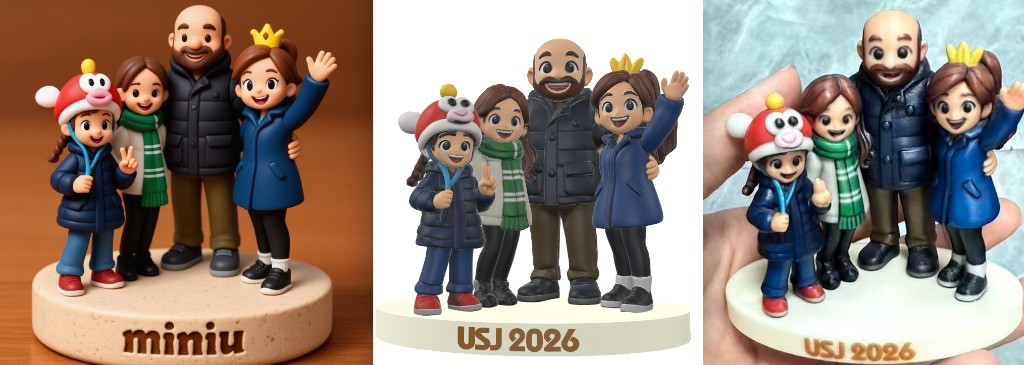 Famille USJ 2026 mignon 8 cm